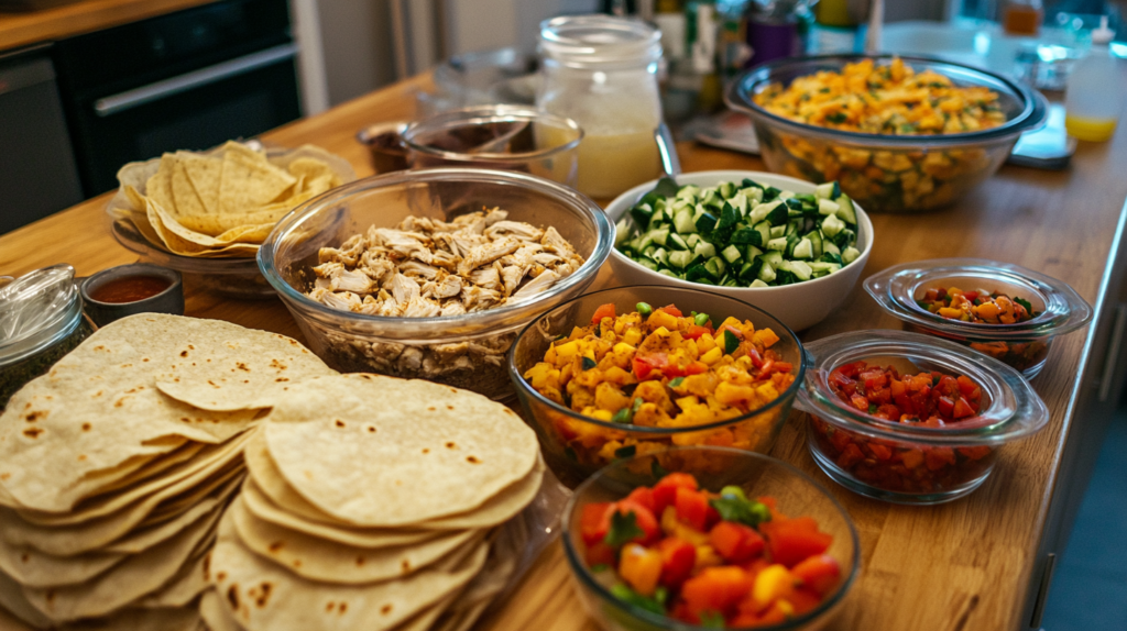 DIY astronaut meals with freeze-dried ingredients in a kitchen setting.