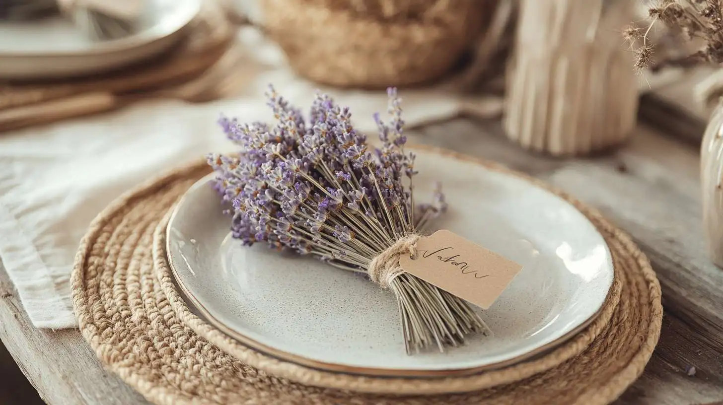 Dried lavender wedding favors