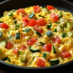 Scrambled Eggs with Tomatoes and Zucchini - A Healthy Breakfast Dish